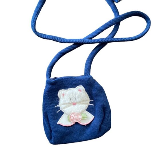 NWT Little Bitty Blue Kitten Dress with Matching Purse 6 - Picture 6 of 7